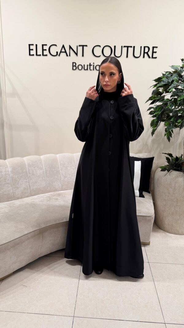 PLAIN FULL BUTTON ABAYA