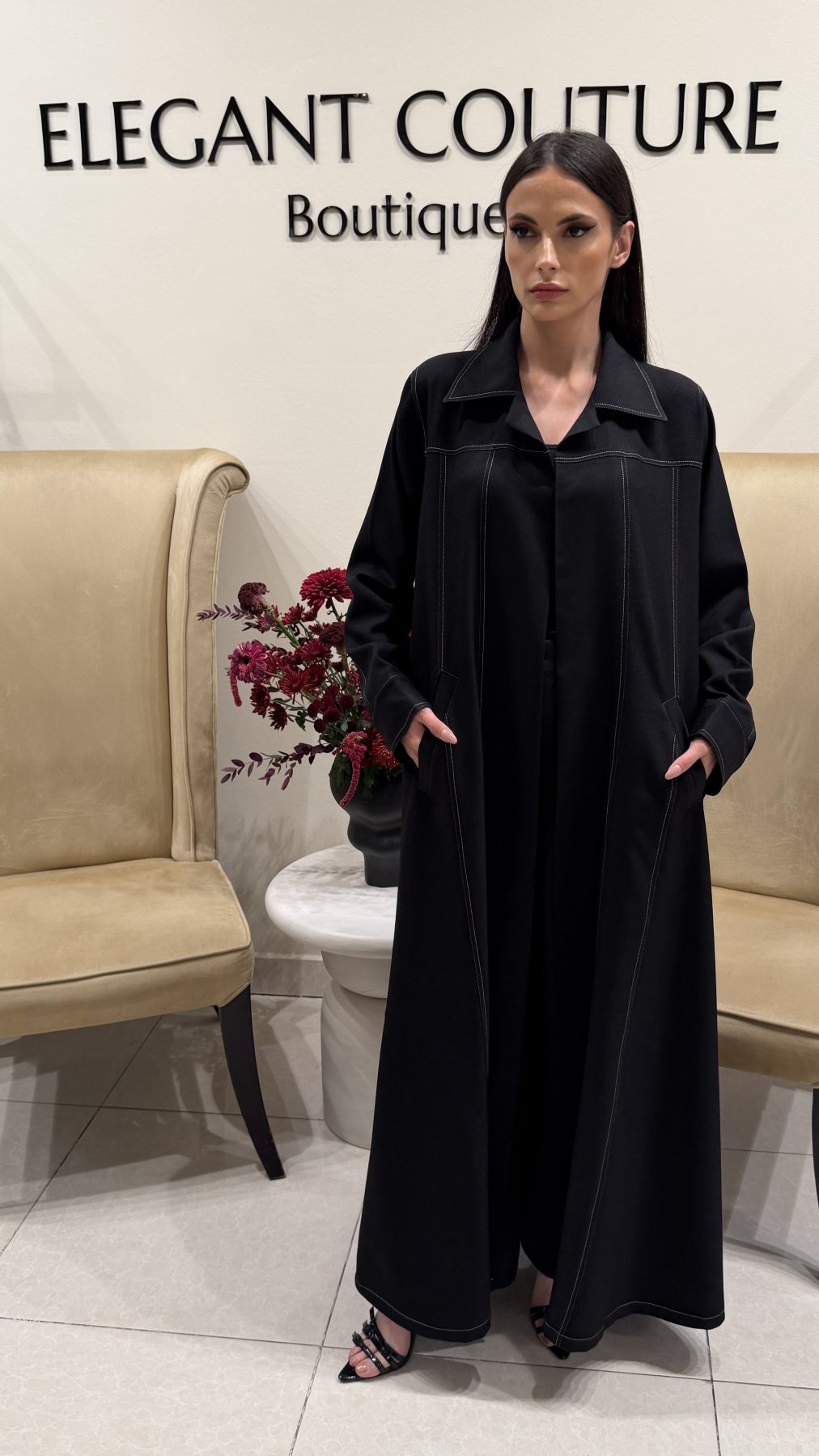 BLACK DENIM ABAYA