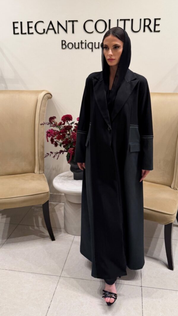 GREEN SIDED POCKET ABAYA