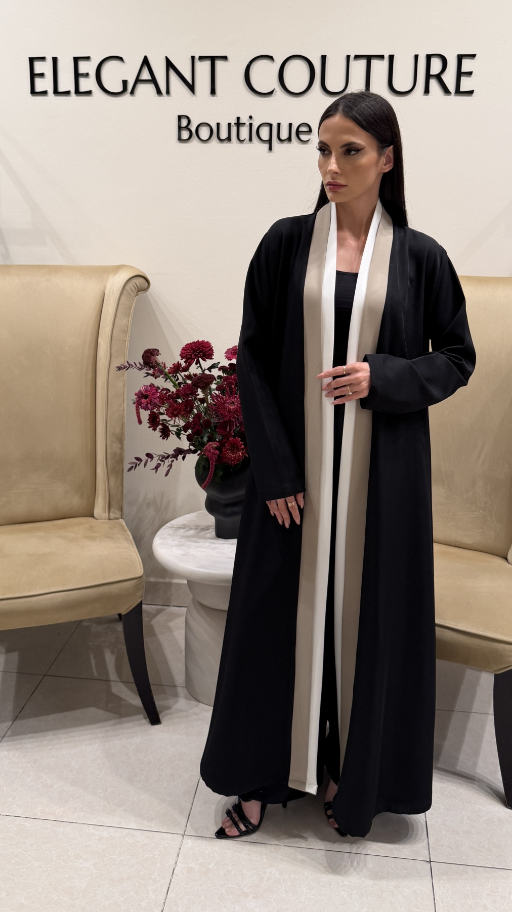 THREE TONE COLOR ABAYA