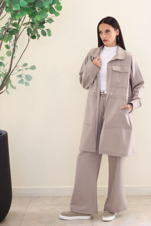 BEIGE JACKET & PANT SET