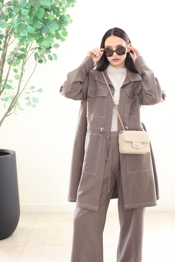 BROWN JACKET & PANT SET
