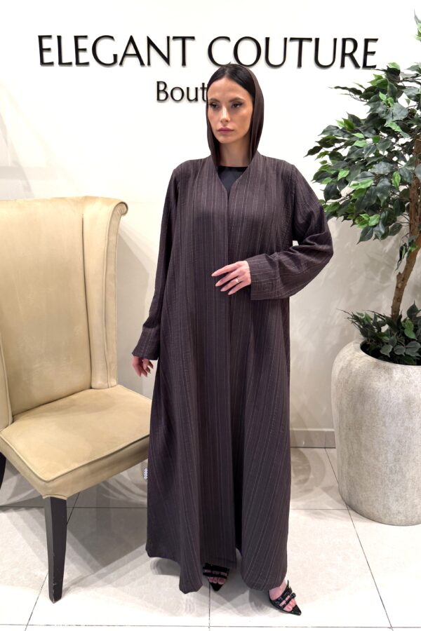 BROWN STRIPE ABAYA