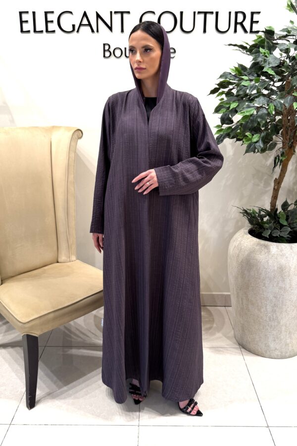 PURPLE STRIPE ABAYA