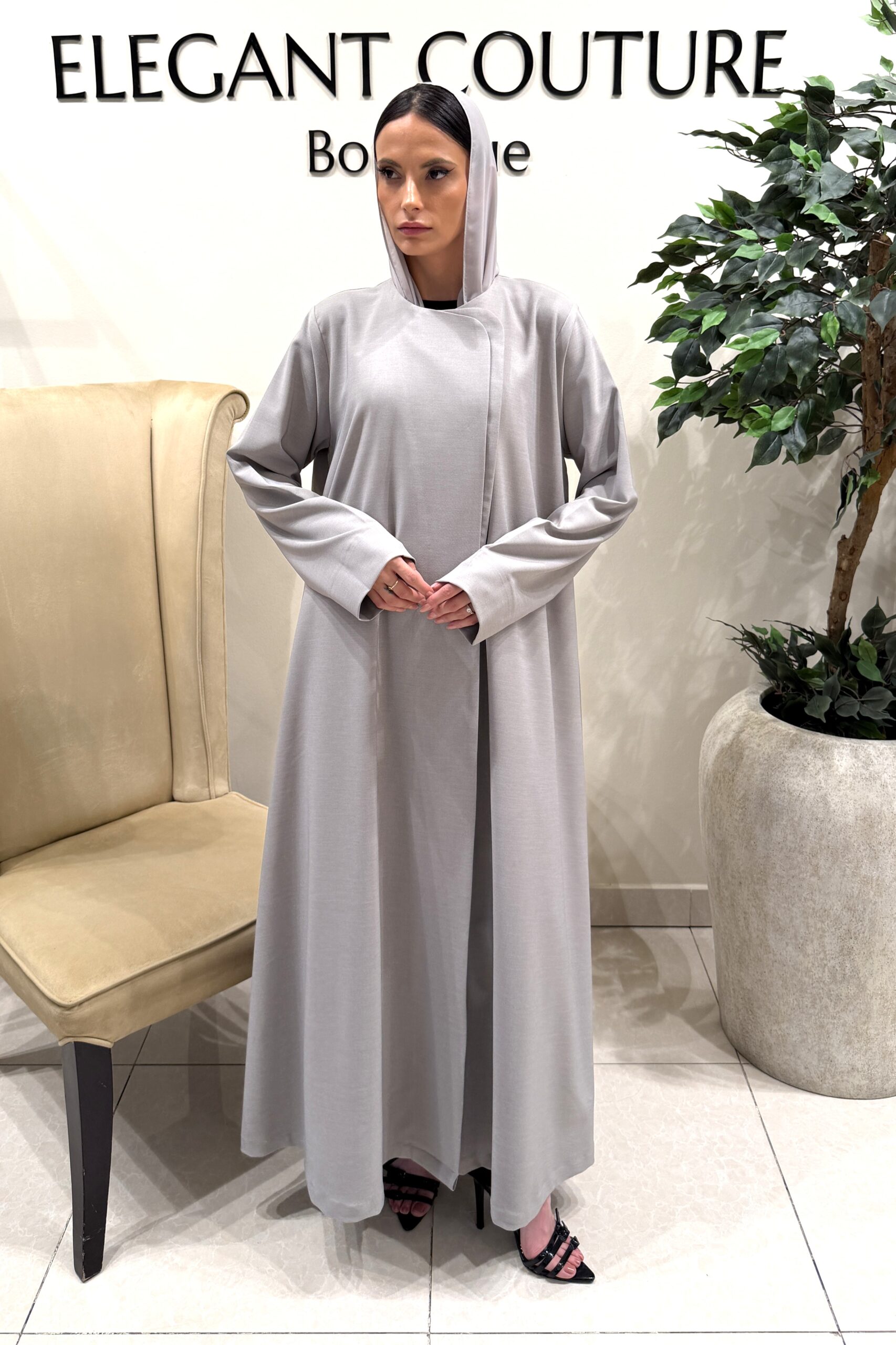 LIGHT GREY WITH CURVE CUT DESIGN