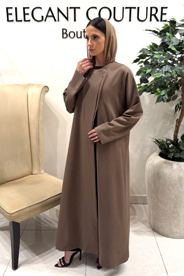 BROWN WITH CURVE CUT DESIGN