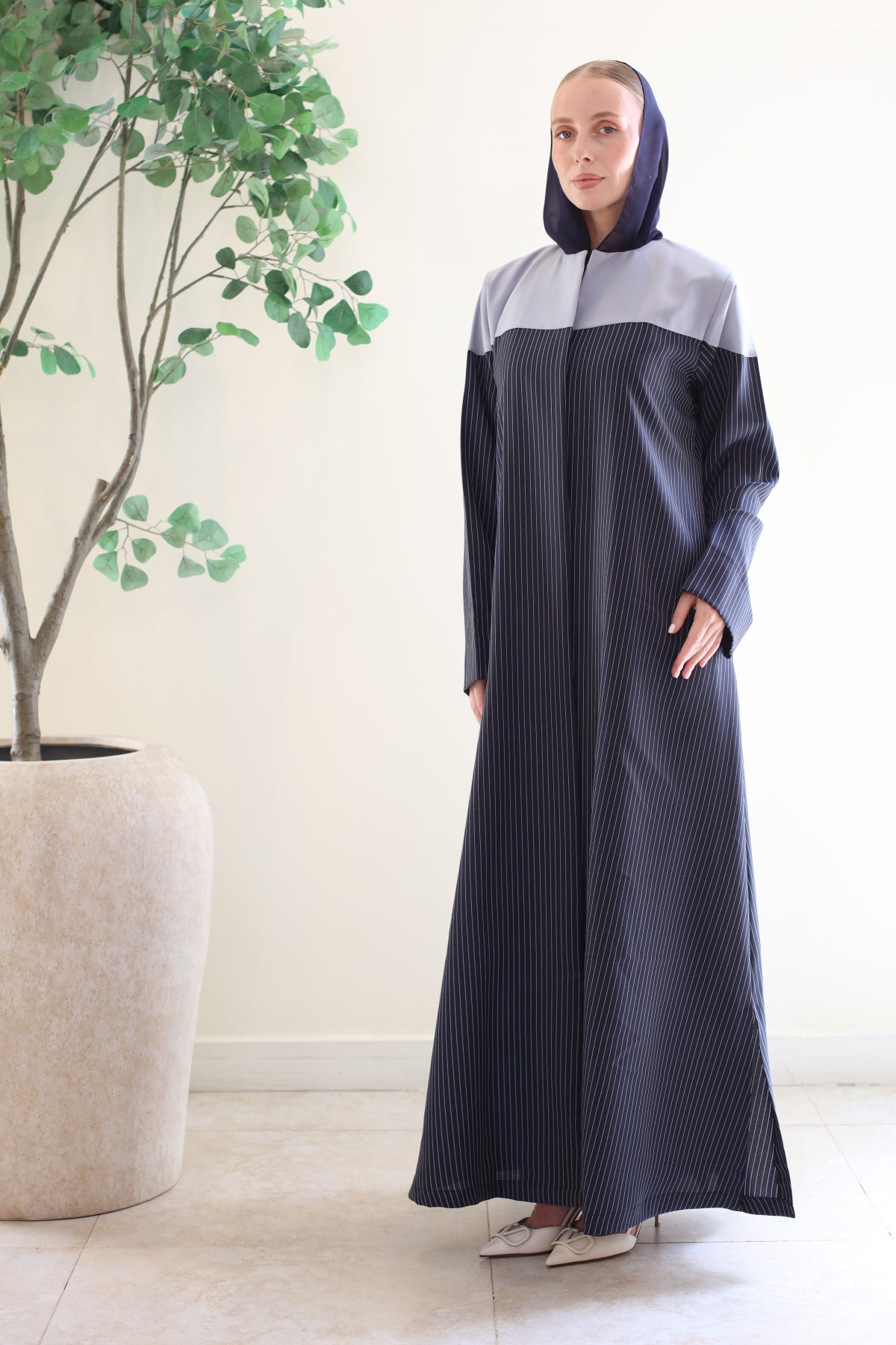 BLUE STRIPE ABAYA